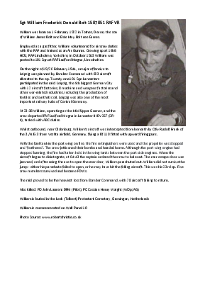 A preview of a PDF biography for Bolt, William Frederick Donald